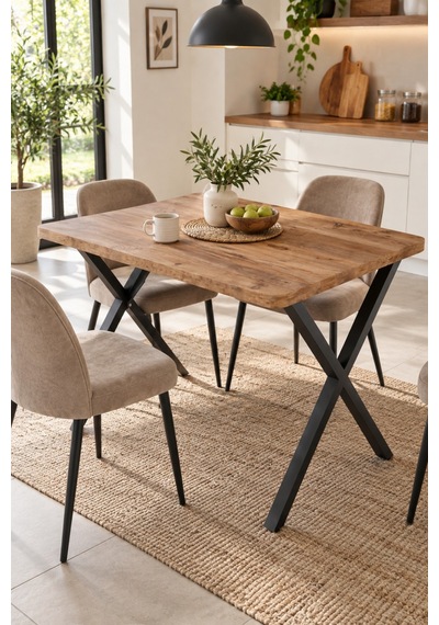 Sulorahome Atlantik Kahverengi Mutfak Masası 110x70 Cm Atlantik - Çam