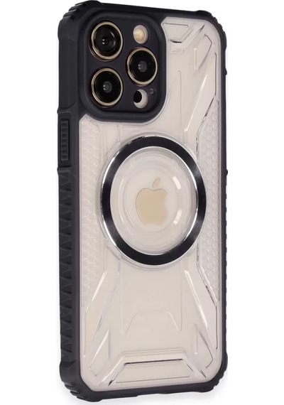 Newface Apple İphone 13 Pro Max Kılıf Prag Magneticsafe Kapak - Siyah