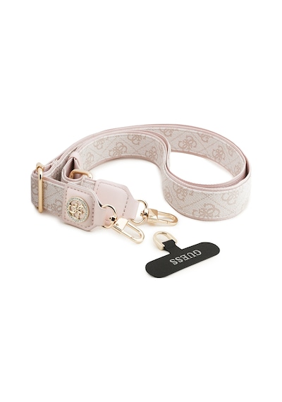 Guess Lisanslı Taşlı 4g Metal Logolu Çapraz Vücut Telefon Askı Kayışı 150cm Pembe Pembe