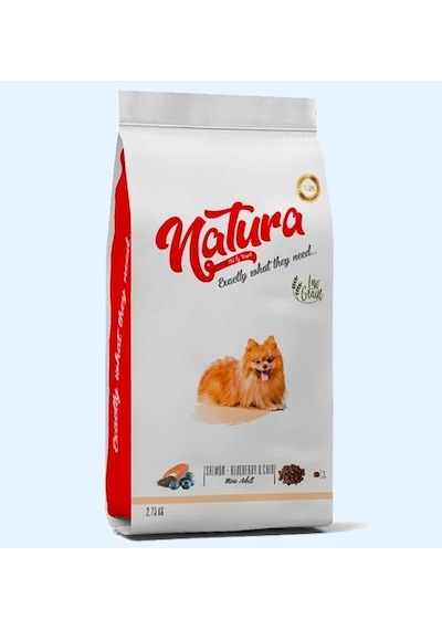 Natura Düşük Tahıllı Somonlu Küçük Irk Yetişkin Köpek Maması 2.75 KG