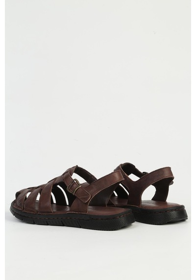 Pierre Cardin Hakiki Deri Kahve Erkek Sandalet Pc-7462 Kahverengi