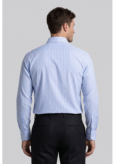 Bisse Mavi Regular Fit Cepsiz Açık Uzun Napoli Yaka Gömlek Gmczg261024 33 Açık Mavi