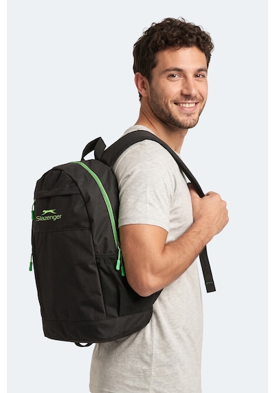 Slazenger Favento Unisex Siyah / Yeşil Omuz Sırt Çantası