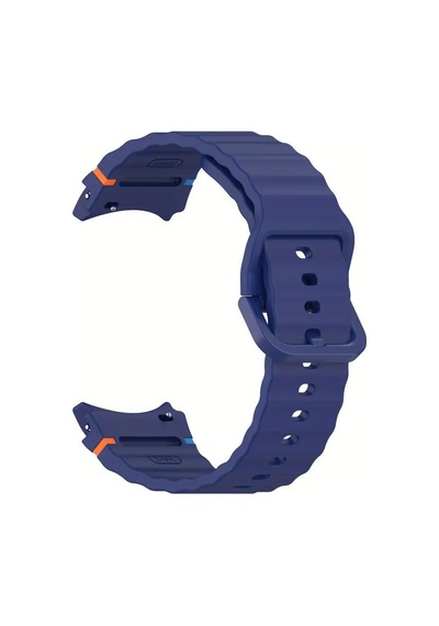 Adige Samsung Galaxy Uyumlu Watch 7 44mm Kordon Ocean Silikon Dikiş Detaylı Lms