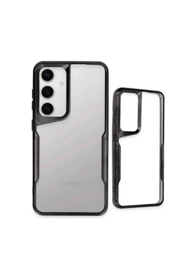 Samsung Galaxy Uyumlu S25 Kılıf Boyi Silikon Kapak - Siyah İtdark41823
