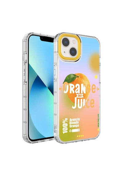 Apple Uyumlu iPhone 13 Kamera Korumalı Renkli Desenli Sert Silikon Btbm Korn Kılıf-no3