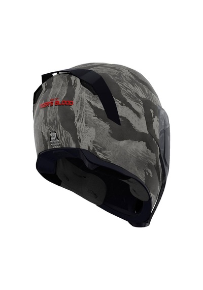 Icon Airflite Tigers Blood Mıps Kapalı Motosiklet Kaskı Siyah Gri Siyah - Gri
