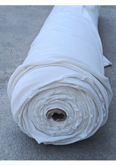 Viskonlu Triko Penye Kumaş Beyaz 1,30x40metre