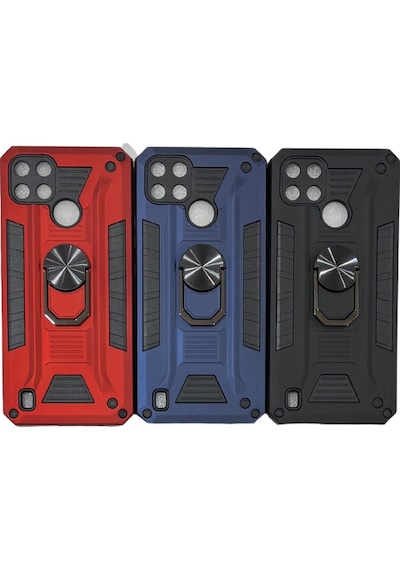 Realme C25Y Zirhli Standli Yüzüklü Tank Kilif 554103788