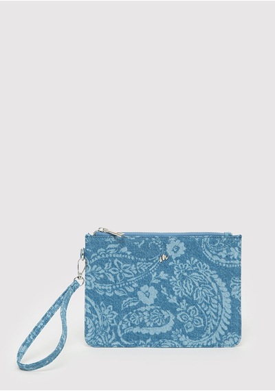 Mavi - Desenli Denim El Çantası 1913944-82050
