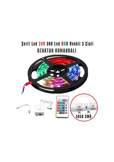 Carub Şerit Led 24v5mt 300 Led Uzakdan Kumandalı 3çip