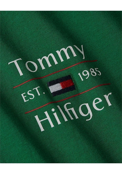 Tommy Hilfiger Hılfıger Stack Tee Erkek Yeşil T-shirt - Mw0mw38622