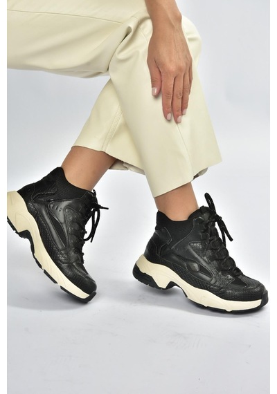 Fox Shoes V312415009 Siyah Bilekli Spor Ayakkabı Sneakers Siyah