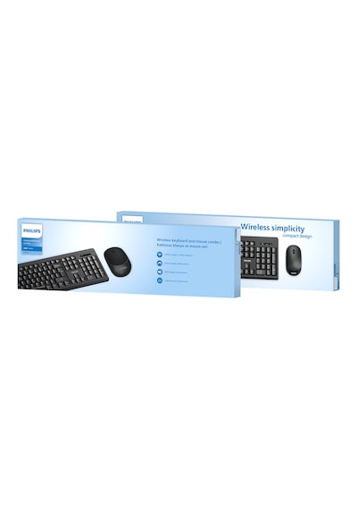 Philips SPT6324 Kablosuz Türkçe Q Klavye & Mouse Seti