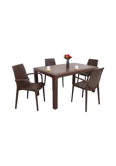 Depootoptan Mandella Elit Rattan 90 x 150 CM 4 Kişilik Nirvana Koltuk Masa Takımı Kahverengi Depootoptan Mandella Elit Rattan 90 x 150 CM 4 Kişilik Nirvana Koltuk Masa Takımı Kahverengi