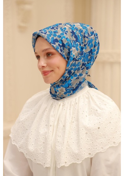 Silk Home Soft Eşarp 73081-24 Gümüş, Gri, Mavi, Lacivert
