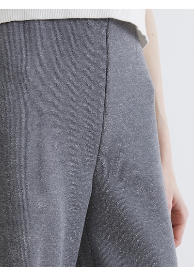 Lcw Modest Gri Beli Lastikli Geniş Paça Kadın Pantolon