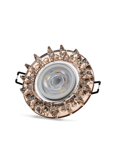 5 Adet Noas Yl65 1687 Podos Led Çerçeveli 4000k Kristal Cam Spot Kasa Kahverengi