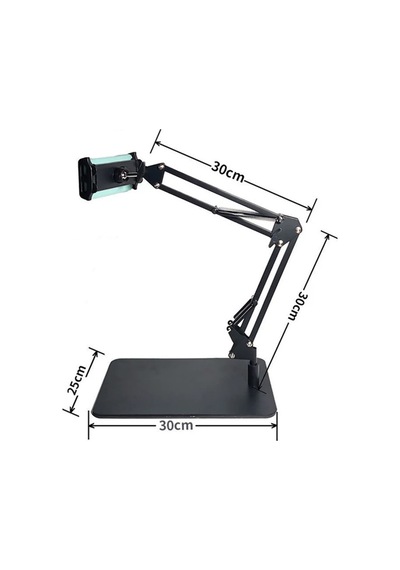 Kaliteli Tablet Standı Masa Üstü Çalışma Stand Sarsılmaz Düşmez Telefon Tablet Stand Siyah