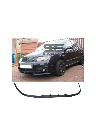 Skoda Fabia Mk1 Cupra R Uyumlu Ön Lip Mat Siyah Ön Tampon Lip (Sts Oto Aksesuar) (01)
