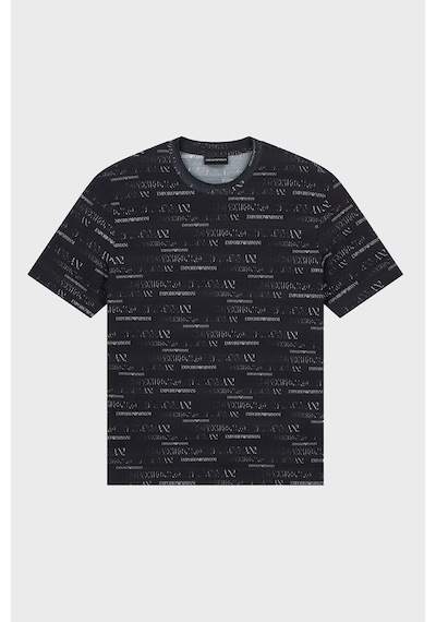 Emporio Armani Tamamı Logolu Bisiklet Yaka T Shirt Erkek T Shirt Em006812 Af10017 Fb563 Lacivert