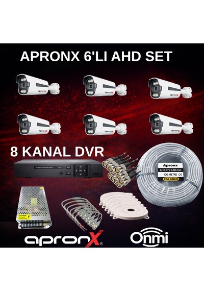 6 Lı Ahd Mikrofonlu Ve Geniş Açılı Güvenlik Kamera Seti 03248354
