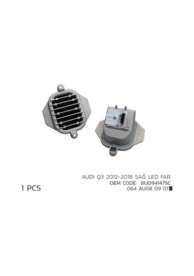 Nıken Audı Q3 2012-2018 Sağ Led Far Modül 8u0941475c Nıken 064au080901