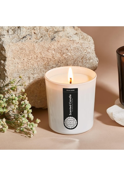 Selka Home - Bliss 2'li Cam Tasarım Kokulu Candle Mum Siyah - Beyaz