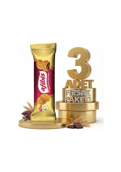 Afia Afibis Kakao Krema Dolgulu Bisküvi 3x75 Gr