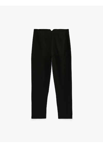 Koton Viskon Karışımlı Ekstra Yüksek Bel Slim Fit Cigarette Pantolon Siyah 6sak40099uw Siyah Koton Viskon Karışımlı Ekstra Yüksek Bel Slim Fit Cigarette Pantolon Siyah 6sak40099uw Siyah
