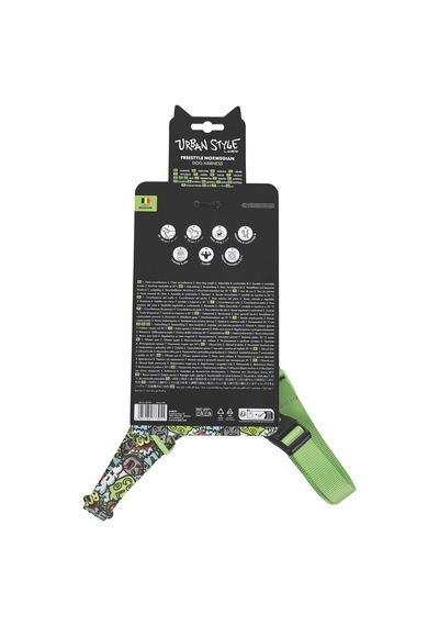 M-pets Urban Style Multicolor Norwegıan Köpek Göğüs Tasması S Çok Renkli