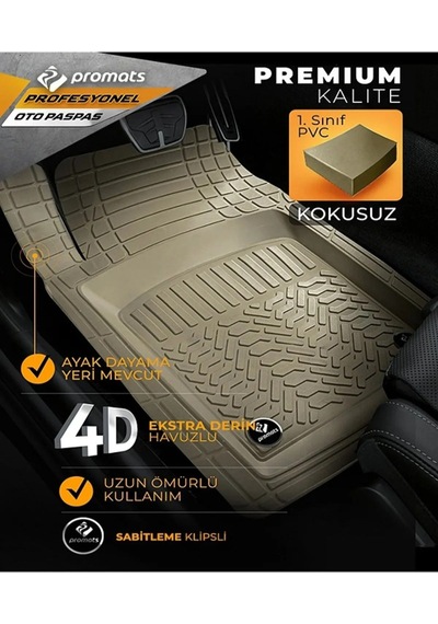 Bermot Honda Jazz 2004-2014 Oto Paspas Profesyonel 4d Bej