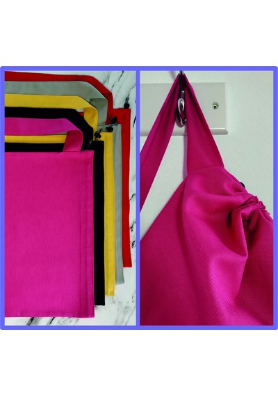 Fancyagnes El Yapımı Duck Kumaş Keten Pembe Askılı Çamaşır Oyunca