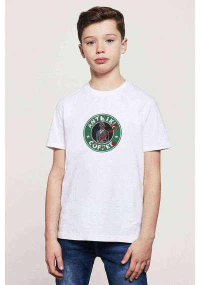 Tshirthane Anime Tokyo Ghoul Anteiku Coffee Baskılı Unisex Çocuk Beyaz T-Sh (534779551)