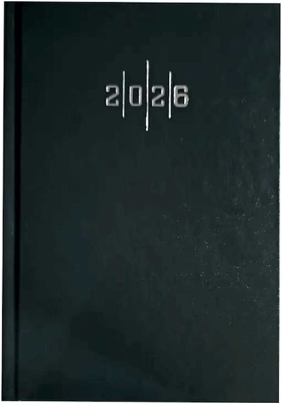 2026 Ajanda Ekonomik Cilt Bezli Günlük Ajanda 14x20 Cm Lacivert - Siyah Lacivert