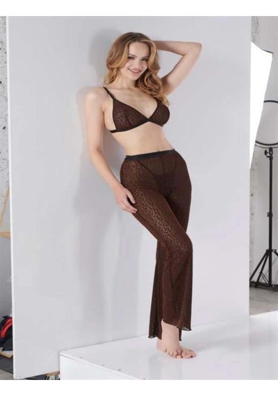 Lisinya Closet Siyah Sütyen Pijama Takımı Siyah