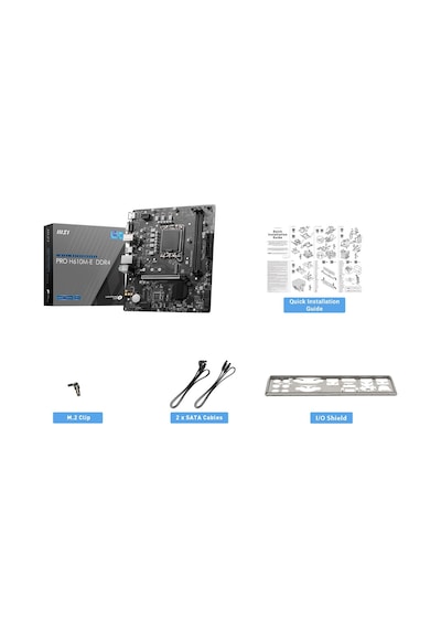 MSI MB PRO H610M-E DDR4 SOKET 1700 DDR4 3200(OC) HDMI VGA M.2 USB3.2 1x 1G LAN mATX