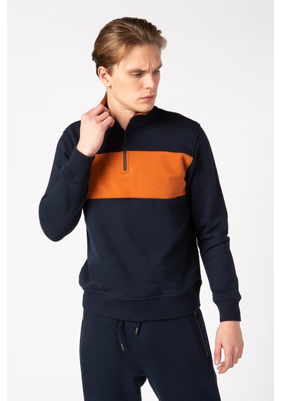 Vigoss Erkek Dik Yaka Sweatshırt 62063-30034 Lacivert