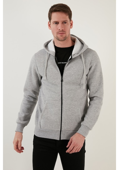 Buratti Regular Fit Kapüşonlu Fermuarlı Içi Tüylü Yumuşak Şardonlu Kışlık Erkek Sweat 5905340 Gri Melanj Buratti Regular Fit Kapüşonlu Fermuarlı Içi Tüylü Yumuşak Şardonlu Kışlık Erkek Sweat 5905340 Gri Melanj