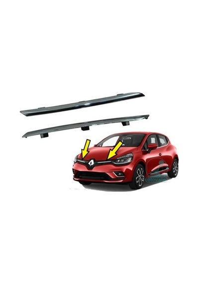 Renault Clio 4 Ön Panjur Çıtası Nikelajlı Sağ Sol 620723341R