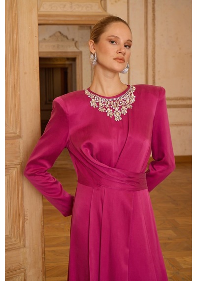 Senna Lucıano Dress Fuşya Fuşya