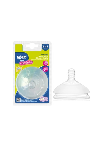 Wee Baby Nanninom Geniş Ağızlı Biberon Emziği 6-18 Ay Kod-286