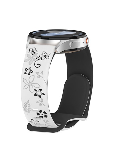 Huawei Watch Fit 3 İle Uyumlu Floraflex Çiçek Desenli Silikon Kordon