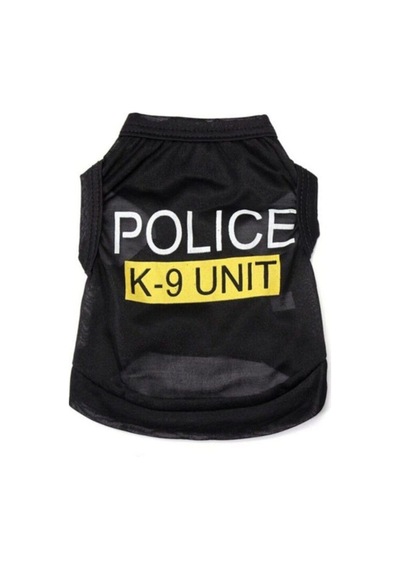 Kedi Ve Köpek Için K9 Polis Elbise Siyah