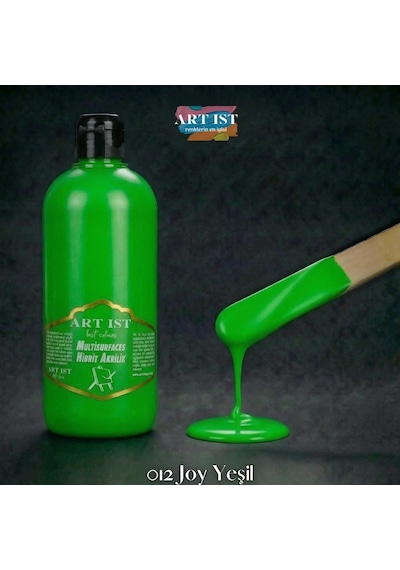 Multisurfaces Hibrit Akrilik Boyalar - 012 Joy Yeşil Ahşap, Taş Tozu, Hobi, Dıy