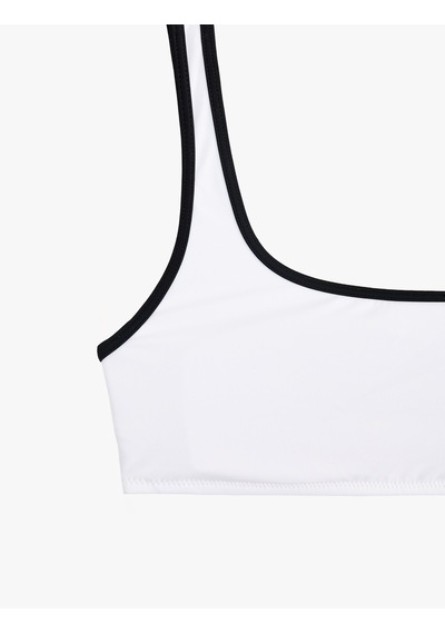 Koton U Yaka Biyeli Spor Bralet Bikini Üstü Beyaz 6sak10065mm