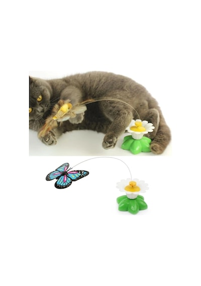 Hareketli Pilli Kelebek Kedi Oyuncağı Lisinya