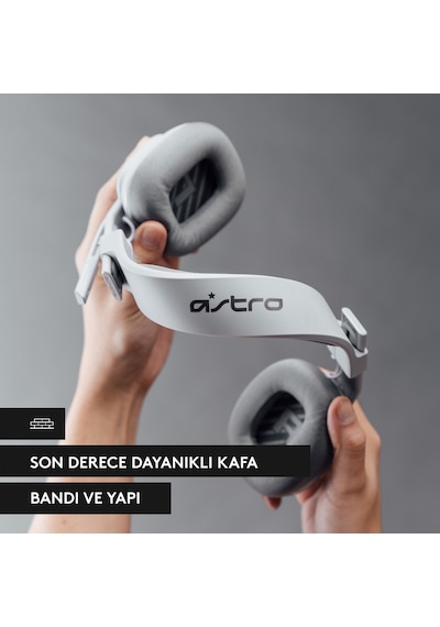 Logitech Astro A10 Kablolu Bilgisayar İçin Oyuncu Kulaklığı, Gri