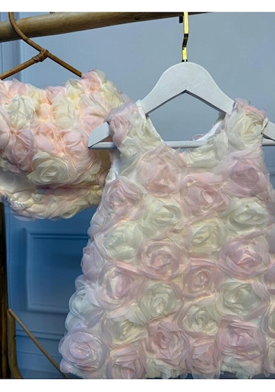 Ministok Rose Arkadan Bağlamalı Kız Bebek Takım Çok Renkli
