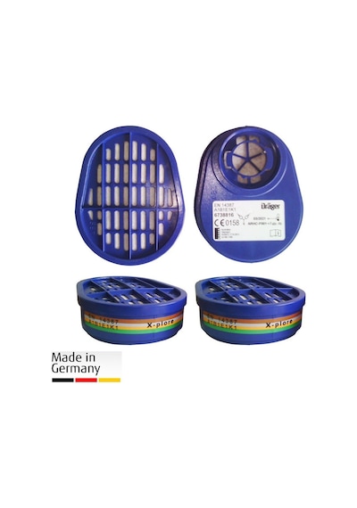 Drager Xplore 3300 Yarım Yüz Maskesi + 6738816 Abek Filtre